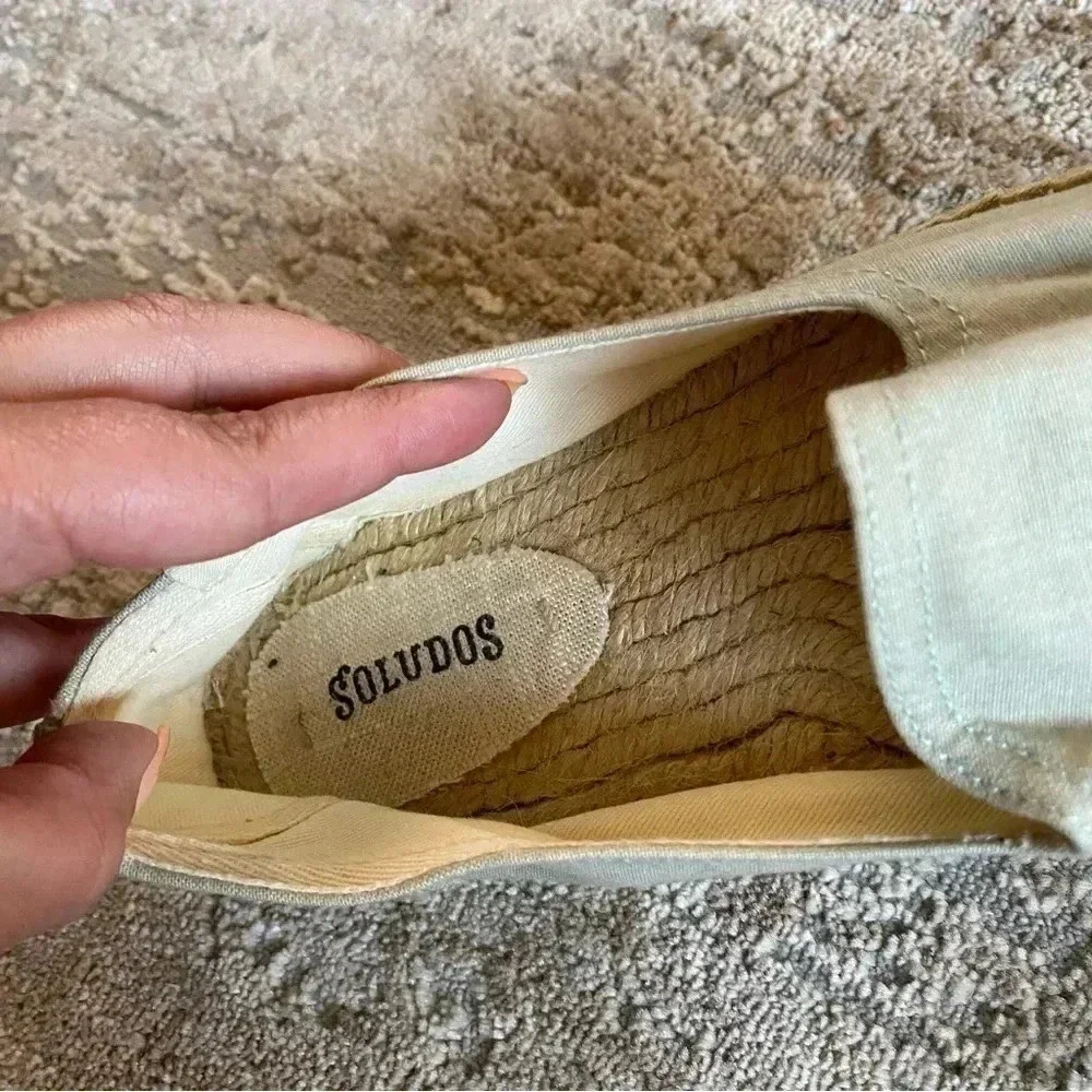 Soludos Piñata Chambray Espadrille Slip On Shoes Flats Loafers Beach: 9.5